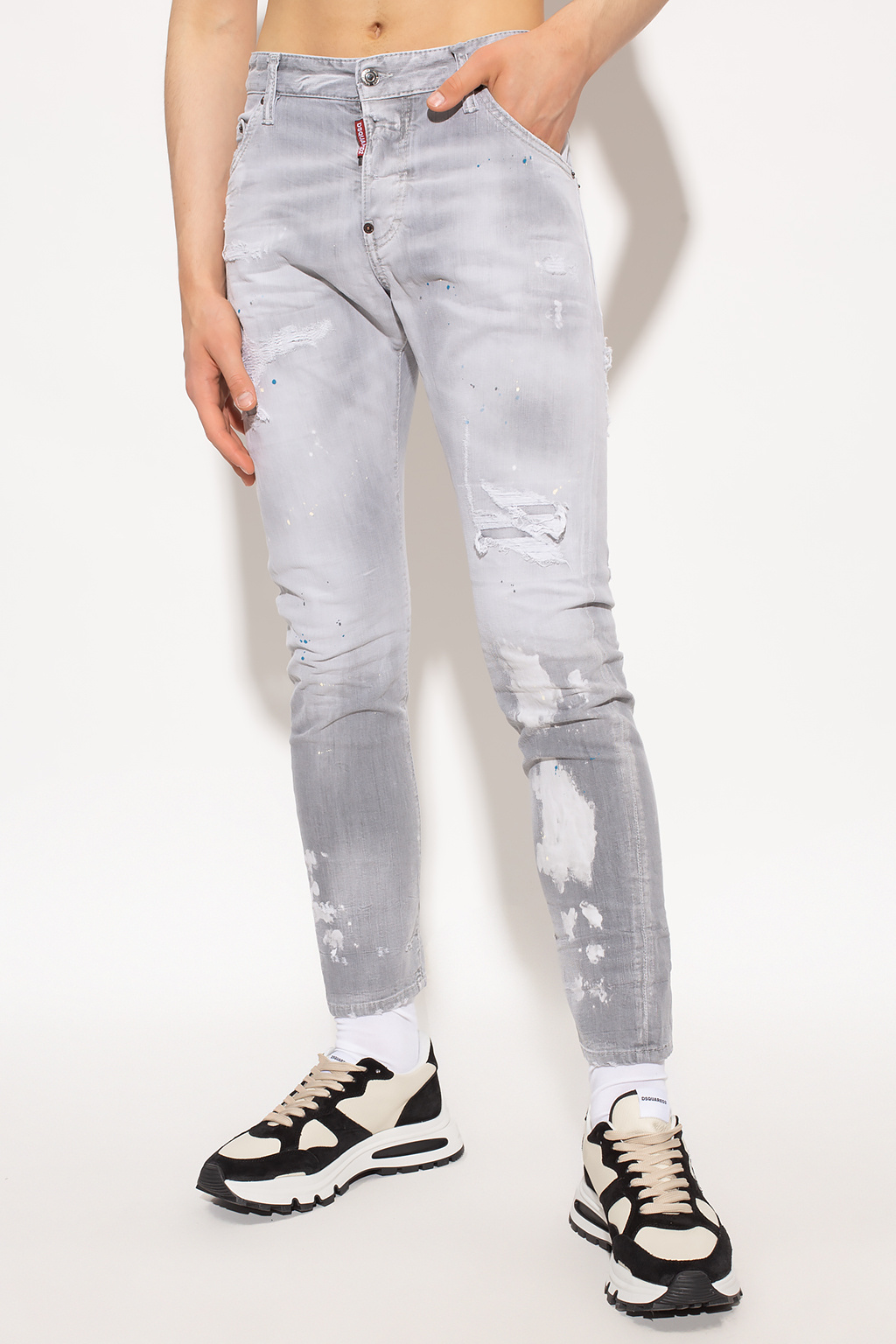 Mens grey dsquared sales jeans